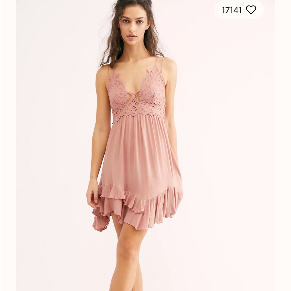 Free people pink bralette dress